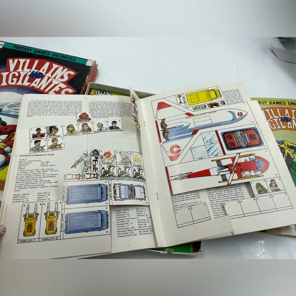 VILLAINS and VIGILANTES Superhero RPG Fantasy Games Unlimited